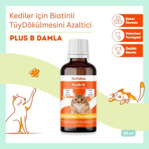 Biofeline Plus ve B Biotin kedi Damlasi