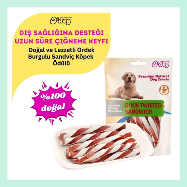 O'Dog Ördek Burgulu Sandviç Köpek Ödülü (100gr)