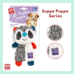 Gigwi Suppa Puppa Rakun Köpek Oyuncağı – Küçük Irklar İçin Yumuşak ve Sesli Sevimli Arkadaş