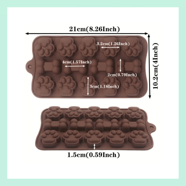 Köpek Kemiği ve Pati silikon Kalıbı, Pasta ve Ödül Maması Yapımı İçin