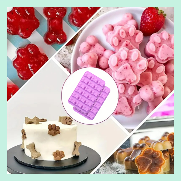 18 Gözlü kemik Şekilli Kalıp - Pasta ve Ödül Maması Yapımı İçin