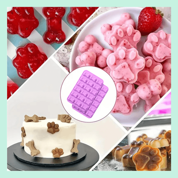 18 Gözlü kemik Şekilli Kalıp - Pasta ve Ödül Maması Yapımı İçin