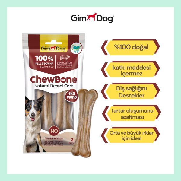 GimDog Chew Bones Press Köpek Çiğneme Kemiği 2'li 120 gr