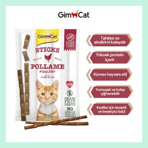 GimCat Tahılsız Kedi Ödül Çubuğu 4’lü Paket (20g)