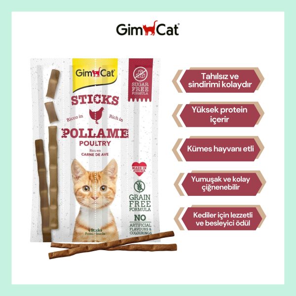 Gimcat GimCat Tahılsız Kedi Ödül Çubuğu 4’lü Paket (20g)