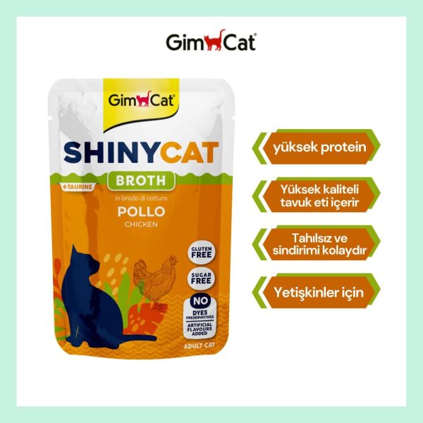 Gimcat GimCat Shinycat Pouch Tavuklu Kedi Maması 70 gr - Doğal ve Besleyici