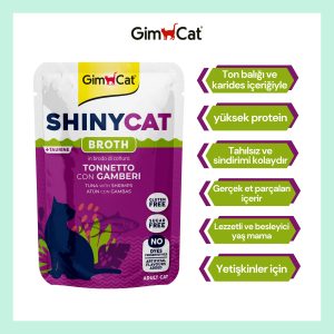 GimCat Shinycat Pouch Ton Balıklı ve Karidesli Kedi Maması 70 gr