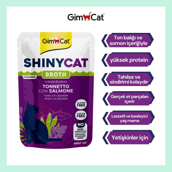 Gimcat GimCat Shinycat Pouch Tuna with Salmon 70 gr – Ton Balıklı ve Somonlu Kedi Yaş Maması
