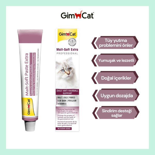 GimCat Malt Soft Extra Kedi Macunu 20 gr – Tüy Yumağı Önleyici ve Sindirim Destekleyici