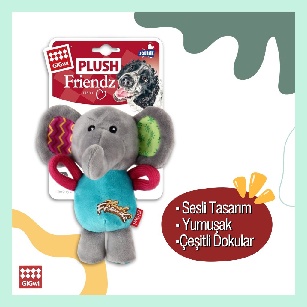 Gigwi Fil Köpek Oyuncağı – Yumuşak, Sesli ve Eğlenceli Peluş Arkadaş