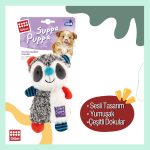 Gigwi Suppa Puppa Rakun Köpek Oyuncağı – Küçük Irklar İçin Yumuşak ve Sesli Sevimli Arkadaş