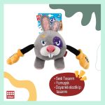 Gigwi Rock Zoo Boksör Tavşan Köpek Oyuncağı – Sesli, Bungee Core Yapılı Dayanıklı ve Eğlenceli Oyuncak