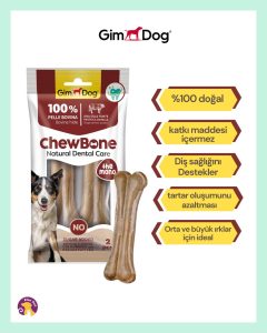 GimDog Chew Bones Press Köpek Çiğneme Kemiği 2'li 120 gr