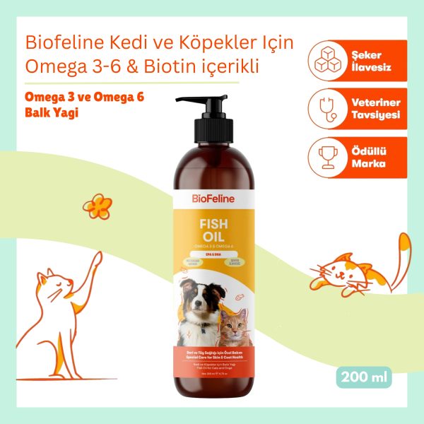 Biofeline Omega 3-6 ve Biotin Balık Yağı