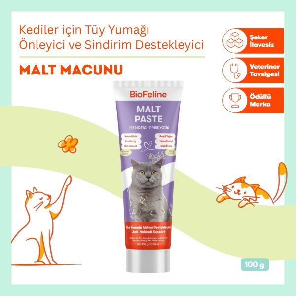 Biofeline Kedi Malt Macunu Tüy Yumağı Önleyici