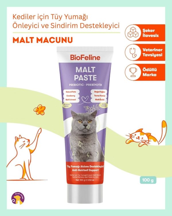 Biofeline Kedi Malt Macunu Tüy Yumağı Önleyici