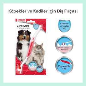 Beaphar Çift Taraflı Köpek Diş Fırçası – Hassas ve Etkili Ağız Bakımı