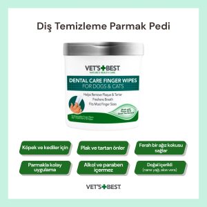 Vet’s Best Diş Temizleme Parmak Pedi – Köpek ve Kediler İçin Plak ve Tartar Karşıtı Ağız Bakımı