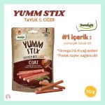 Dentalight Yumm Stix Çiğnenebilir Tavuk & Ciğerli Köpek Ödül Maması – Sağlıklı Tüy ve Deri Destekli (50g)