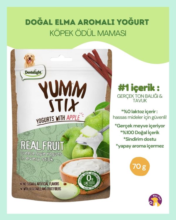 Dentalight Yumm Stix Köpek Ödül Elma ve Ton Balıklı (70g) Dentalight Yumm Stix Köpek Ödül Elma ve Ton Balıklı (70g)