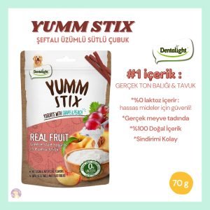 Dentalight Yumm Stix Köpel Ödül Üzüm ve Şeftalili (70g)