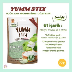 Dentalight Yumm Stix Köpek Ödül Elma ve Ton Balıklı (70g)