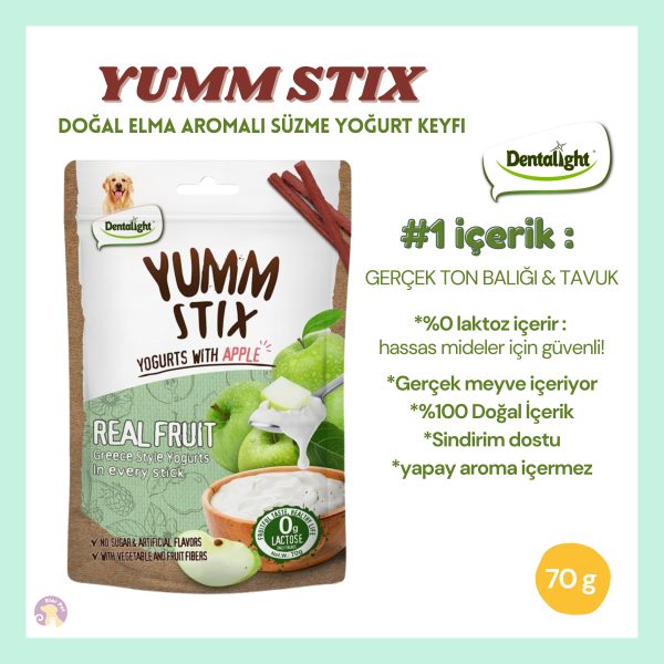 Dentalight Dentalight Yumm Stix Köpek Ödül Elma ve Ton Balıklı (70g)