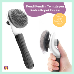Otomatik Temizlenen tuşlu firçasi kedi köpek tuy toplanci