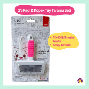 Clean Temizleme Aparatlı Kedi Köpek Tarağı