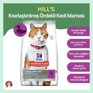Hill’s ördek Etli Sterilized Kedi Maması