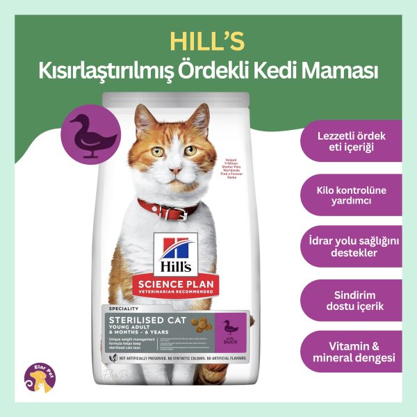 Hill’s ördek Etli Sterilized Kedi Maması