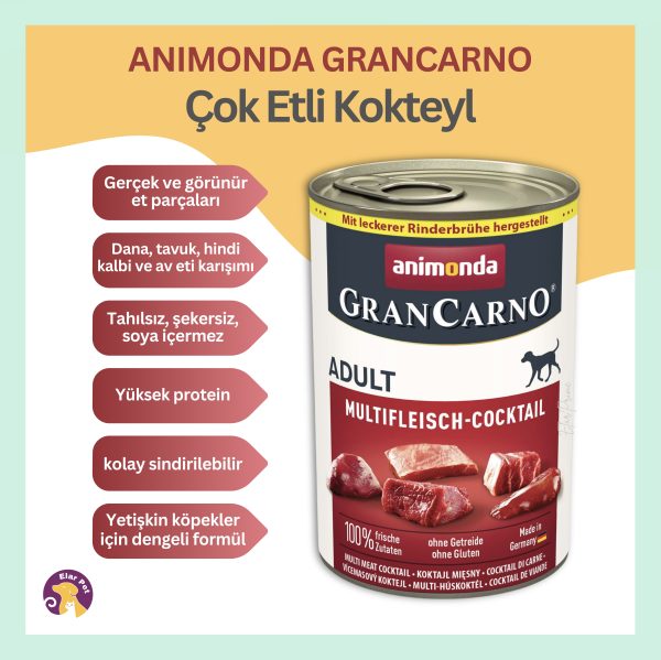 Animonda GranCarno Karışık Etli Köpek Konservesi