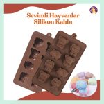 Tekli Silikon Kalıp – Sevimli Hayvan Figürleri ile Köpek ve Kedi Ödülü Maması Yapımı
