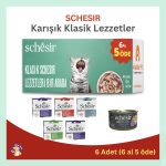 Schesir Karışık Konserve Yetişkin Kedi Maması 6 Al 5 öde