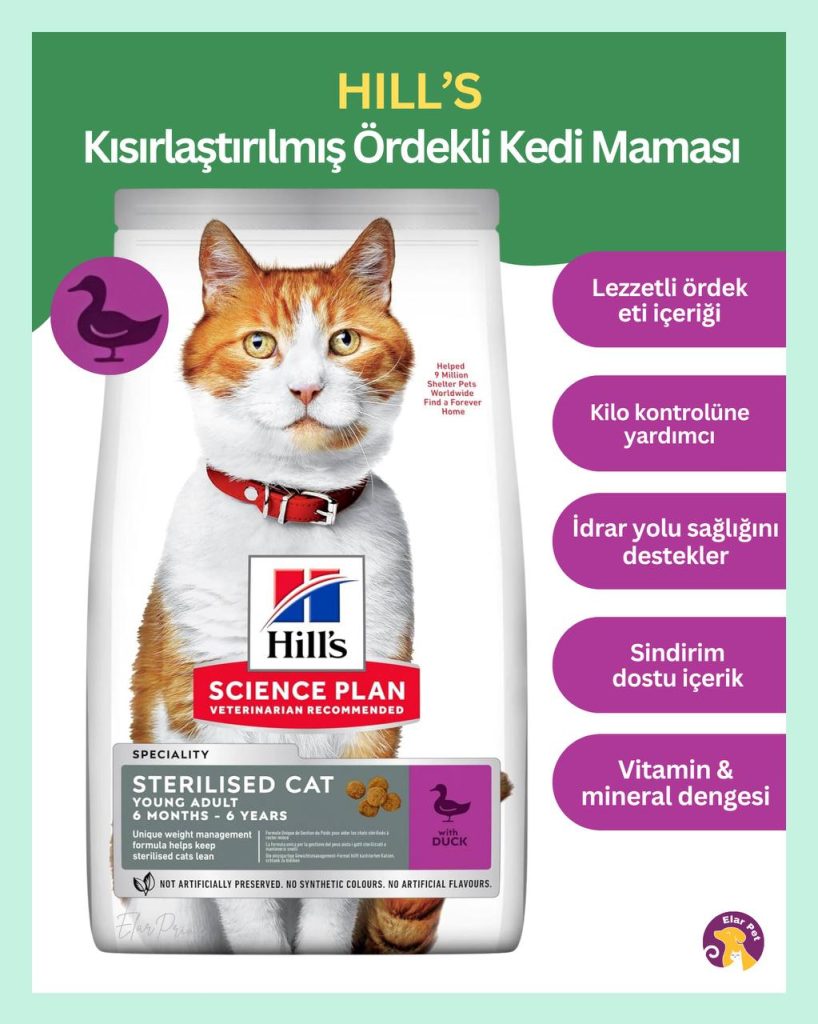 Hill’s ördek Etli Sterilized Kedi Maması