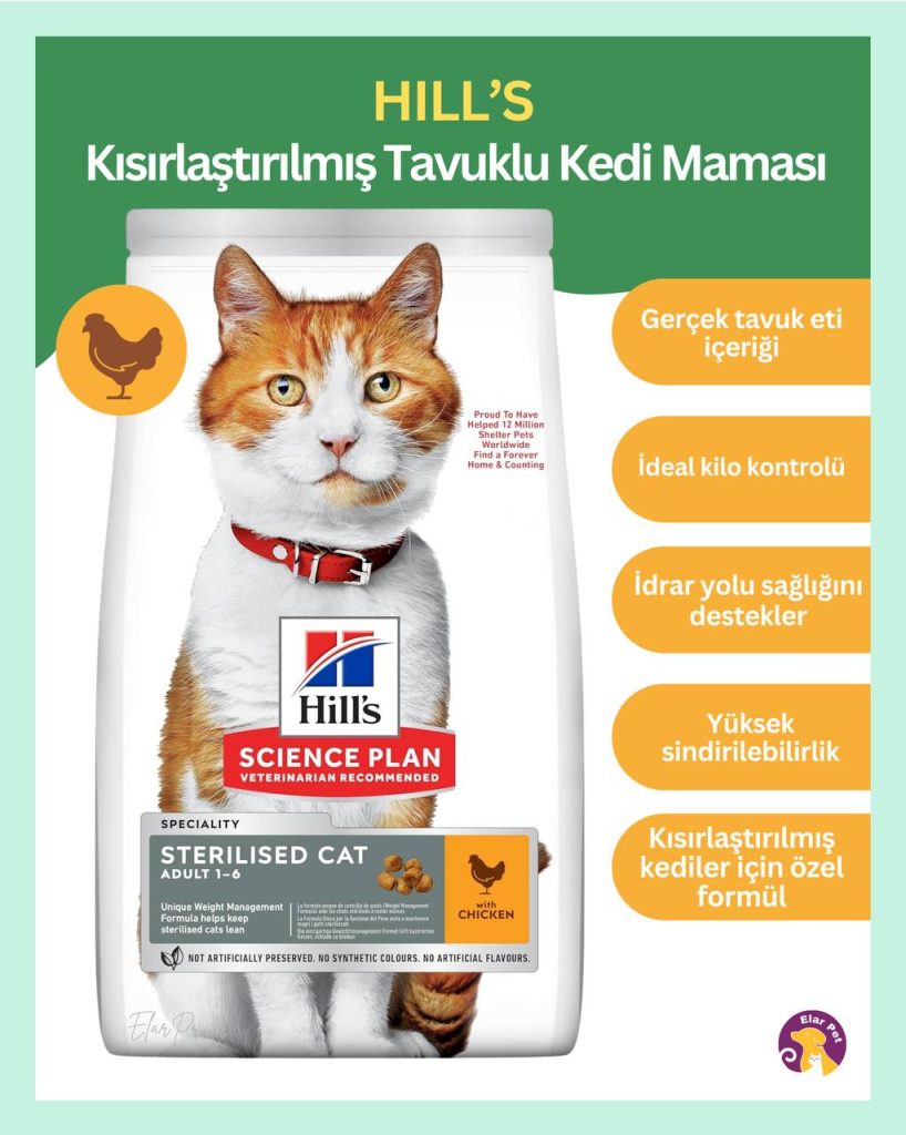 Hills Tavuklu Kısırlaştırılmış Kedi Maması