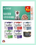 Schesir Karışık Konserve Yetişkin Kedi Maması 6 Al 5 öde