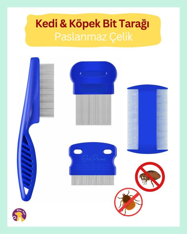 Kedi Köpek Pire ve Kene Tarağı Seti