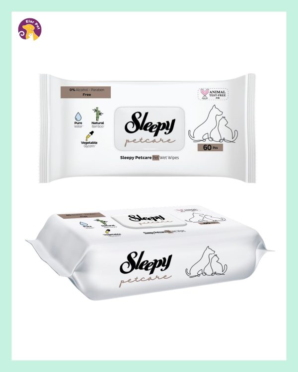 Sleepy Petcare Evcil Hayvan Islak Havlusu 60 Yaprak