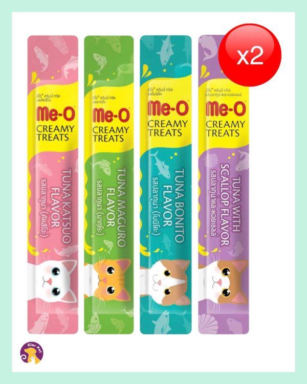 IMG_3008 Me-O Tuna Mix Kedi Ödül Maması – 4 Çeşit Kremalı Ödül | 8’li Karışık Paket (8 x 15 gr)