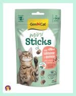 Gimcat Mini Sticks Somonlu & Kinoalı Kedi Ödül Çubukları 50 gr