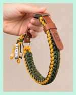 El Yapımı Paracord ve Deri Köpek Boyun Tasması – örgü slim 02