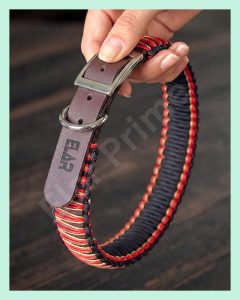 El Yapımı Paracord & Deri Köpek Boyun Tasması – Örgü Urban 08