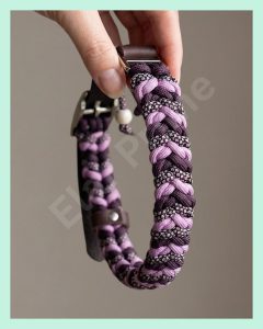 El Yapımı Paracord ve Deri Köpek Boyun Tasması – Örgü Strong 12