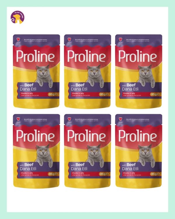 Proline Pouch Dana Etli Yaş Kedi Maması Seti 6×85 g