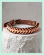 El Yapımı Paracord ve Deri Köpek Boyun Tasması – Örgü Strong 06