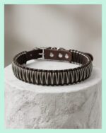 El Yapımı Paracord & Deri Köpek Boyun Tasması –DKT 08