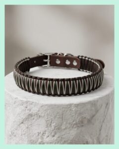 El Yapımı Paracord & Deri Köpek Boyun Tasması –DKT 08