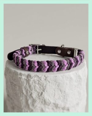 El Yapımı Paracord ve Deri Köpek Boyun Tasması – PKT 03