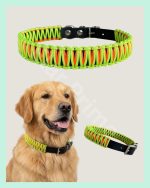 El Yapımı Paracord & Deri Köpek Boyun Tasması – Örgü Urban 09